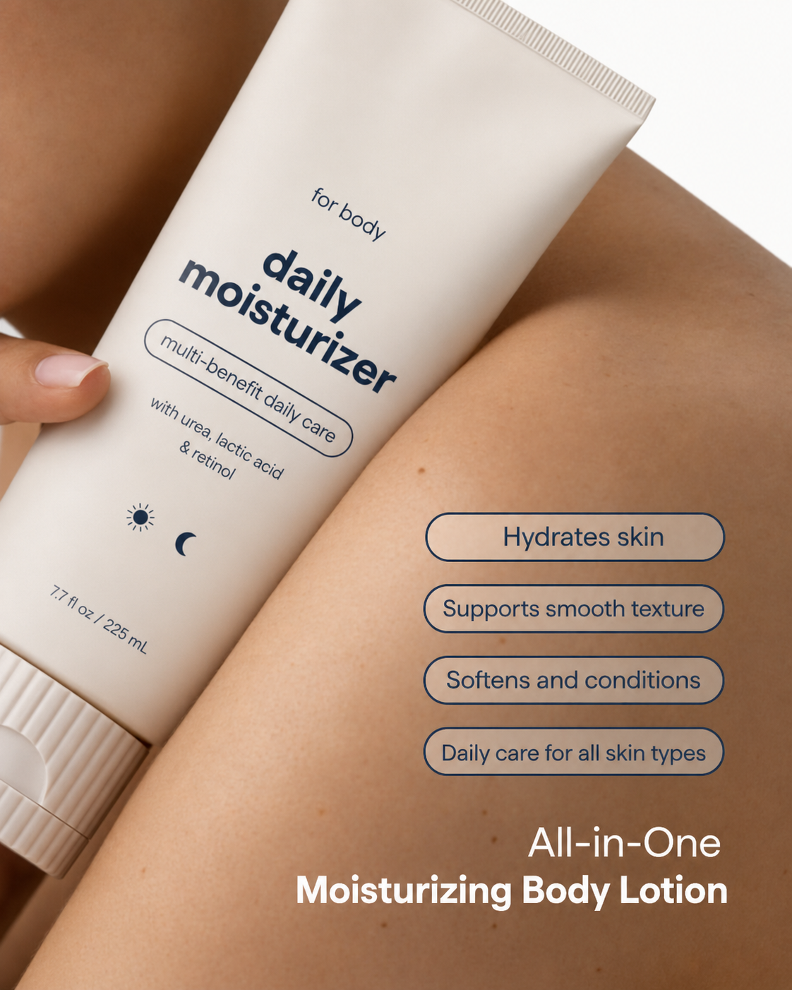 Daily Hydrating Body Lotion – Lightweight Moisturizer for Dry Skin – Leaves Skin Feeling Soft & Smooth